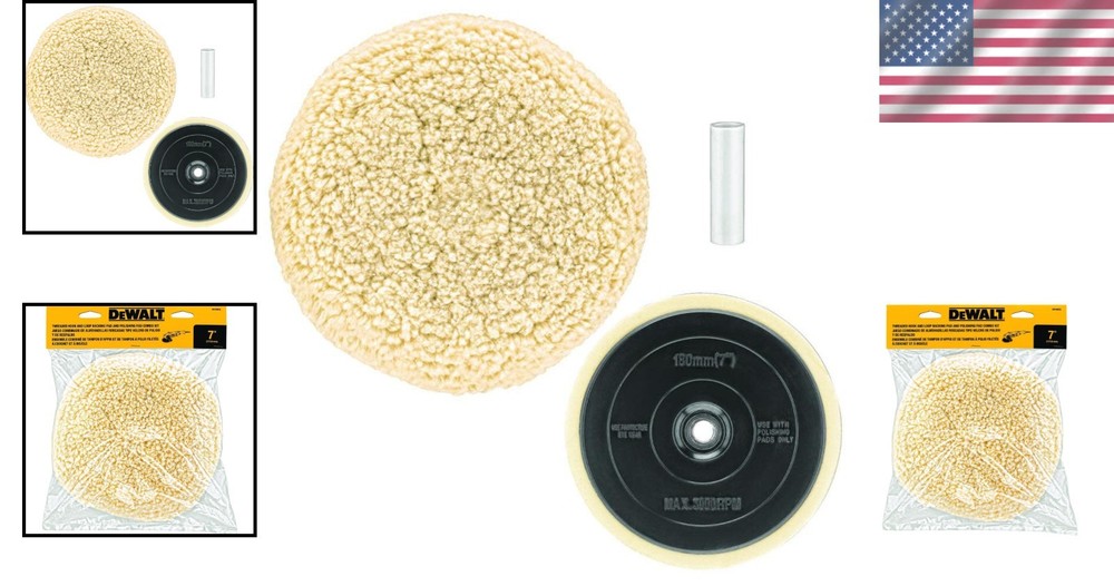 Wool Buffing Kit 7-inch Gray Durable