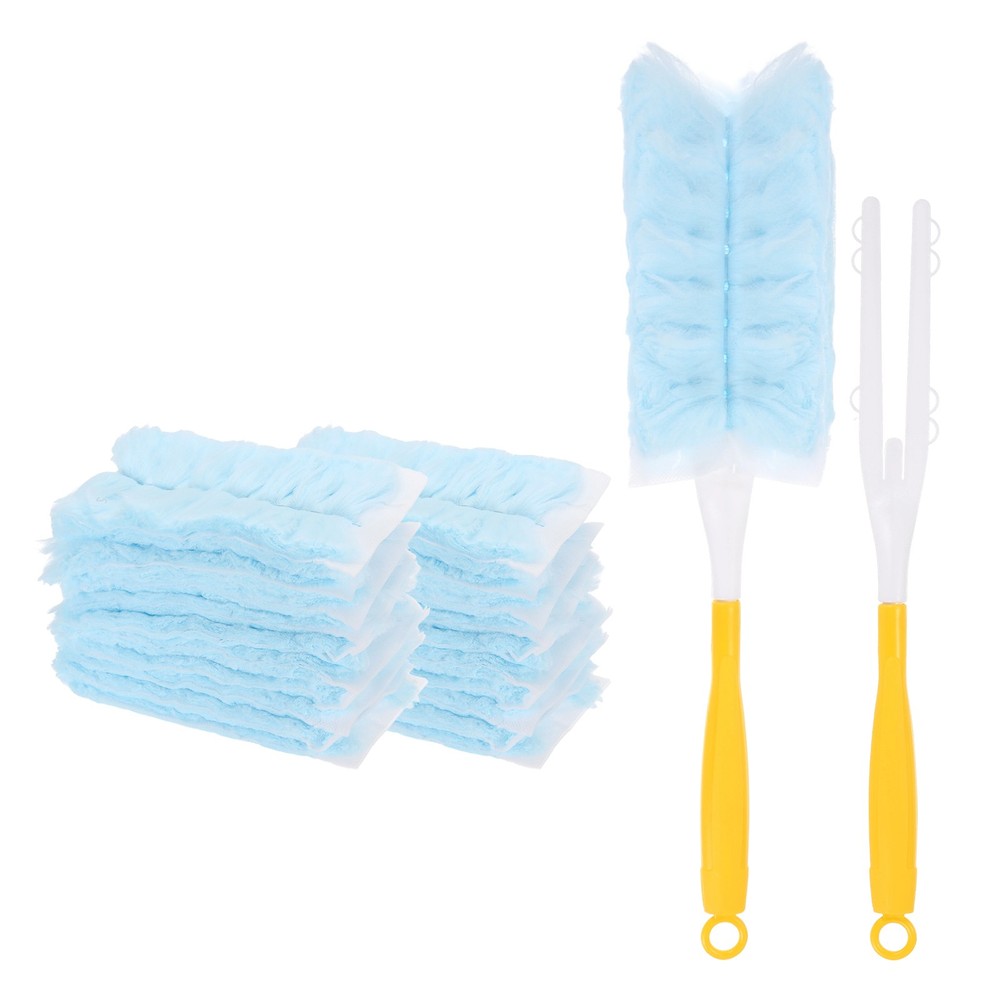 2 Count Yellow Handle Refill, with 20 Blue Dusters