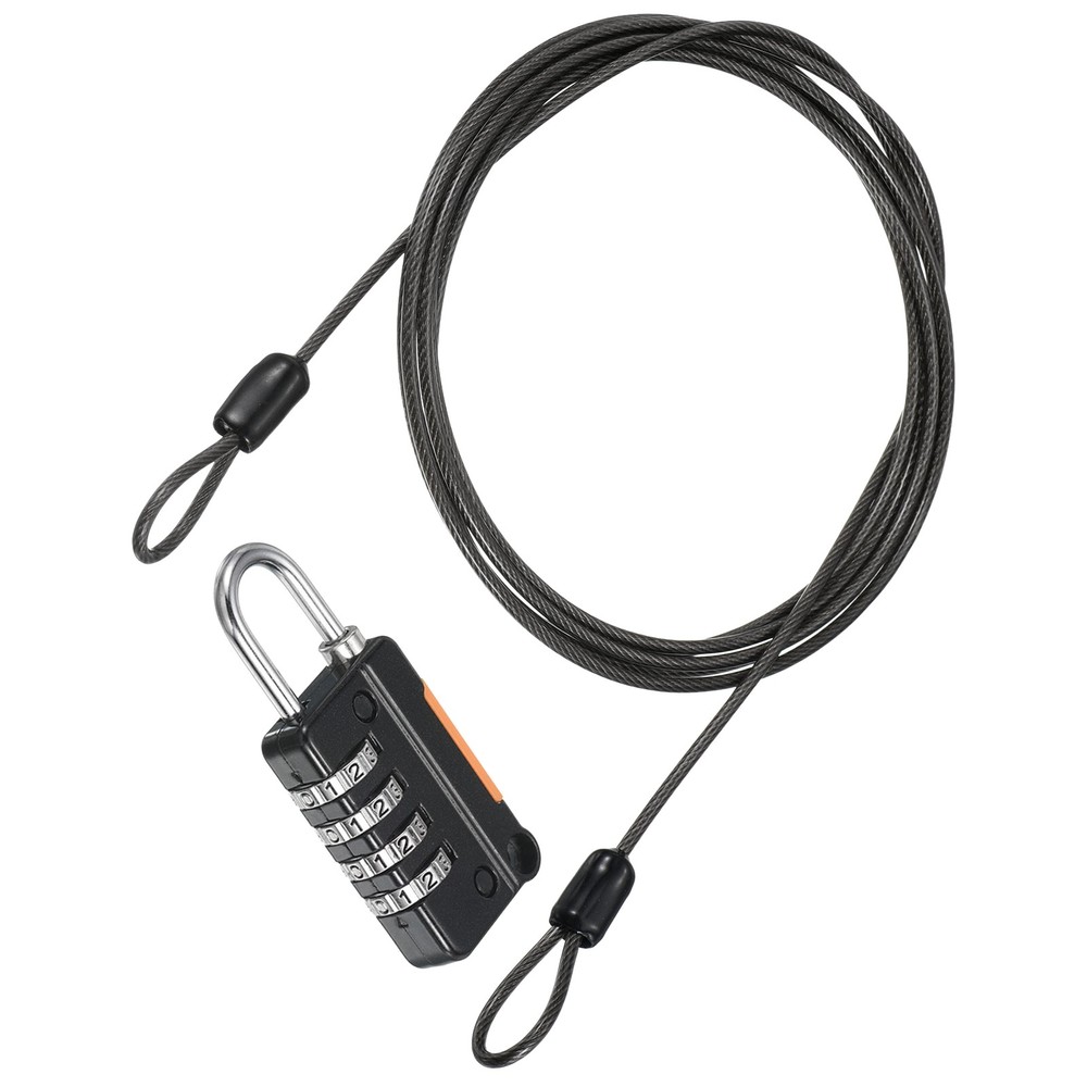 1Pcs 6.5Ft 4Digit Security Cable Padlock Combination Lock for DIY