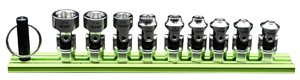 VIM Tools ETORX 9pc Dual Drive & Spring Loaded Stubby Universal Socket Set