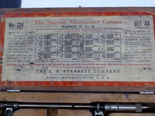 VINTAGE STARRETT 244 CALIPER PLEASE READ