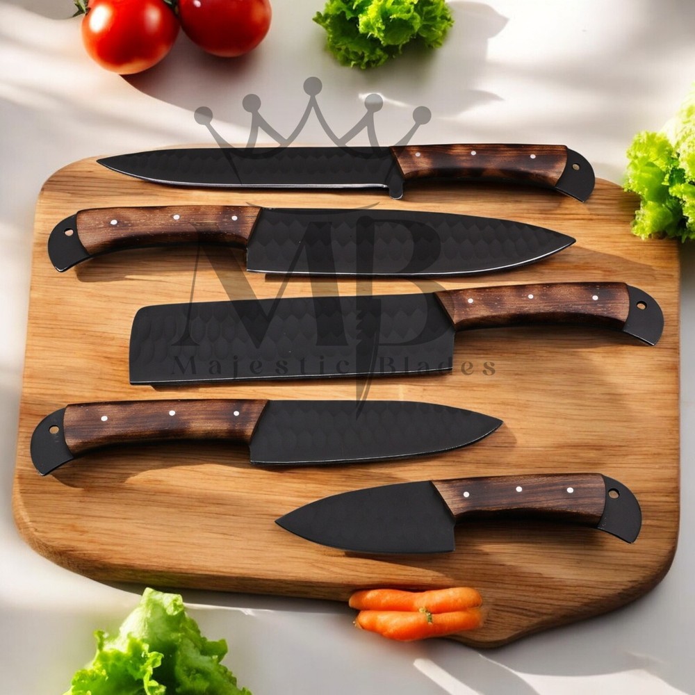 HANDMADE DAMASCUS STEEL CHEF KNIFE SET KITCHEN KNIVES SET RAZOR SHARP
