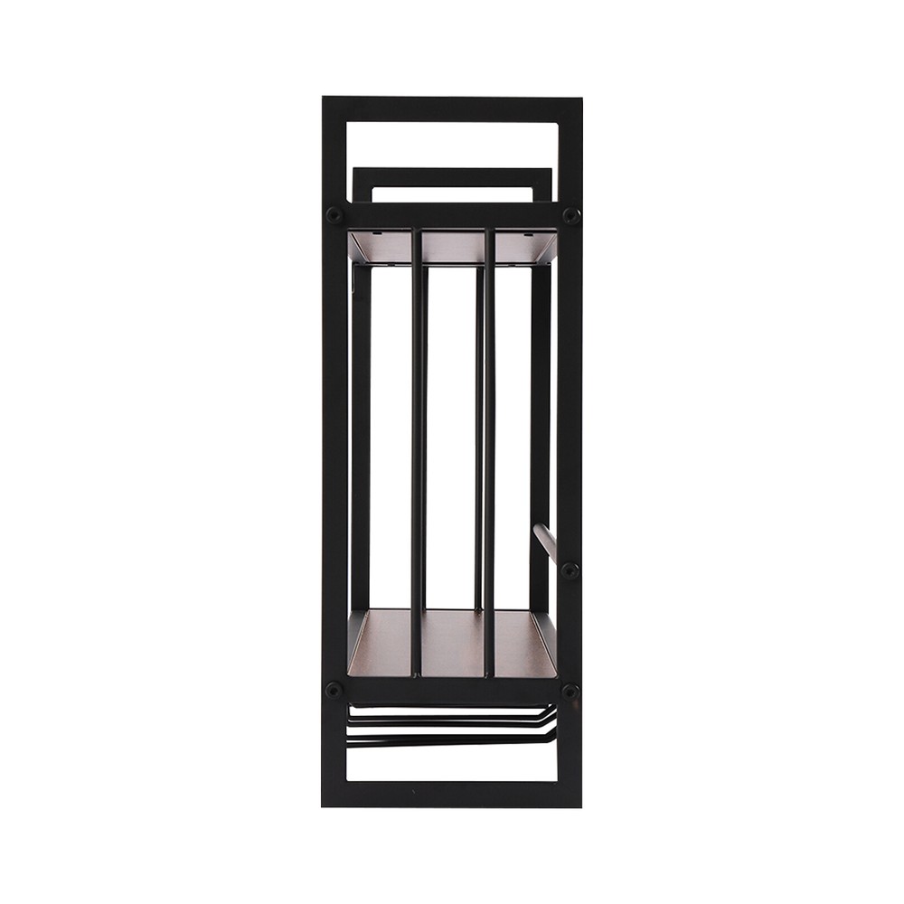 Wall Mounted LED RGB Wine Display Rack,Bottle Storage Holder, 2 Layers