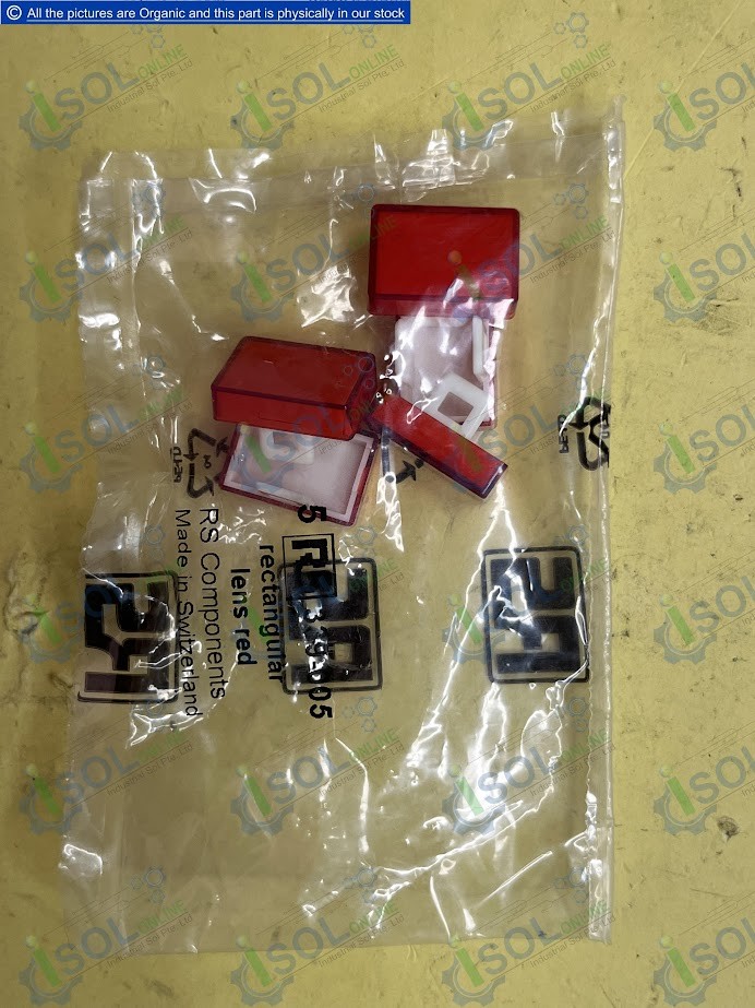 RS Components RS 339-005 Rectangular Red Lens Lot of 5