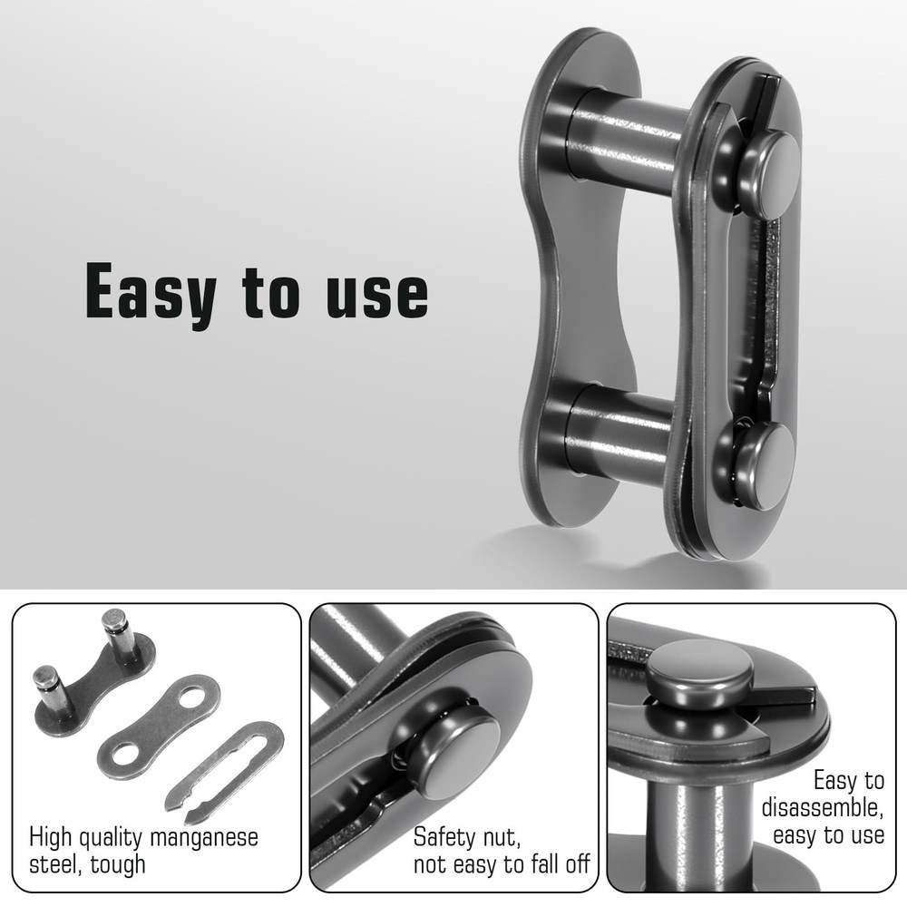 10 Pieces Bike Chain Master Link Single Speed Removable Quick Split Black