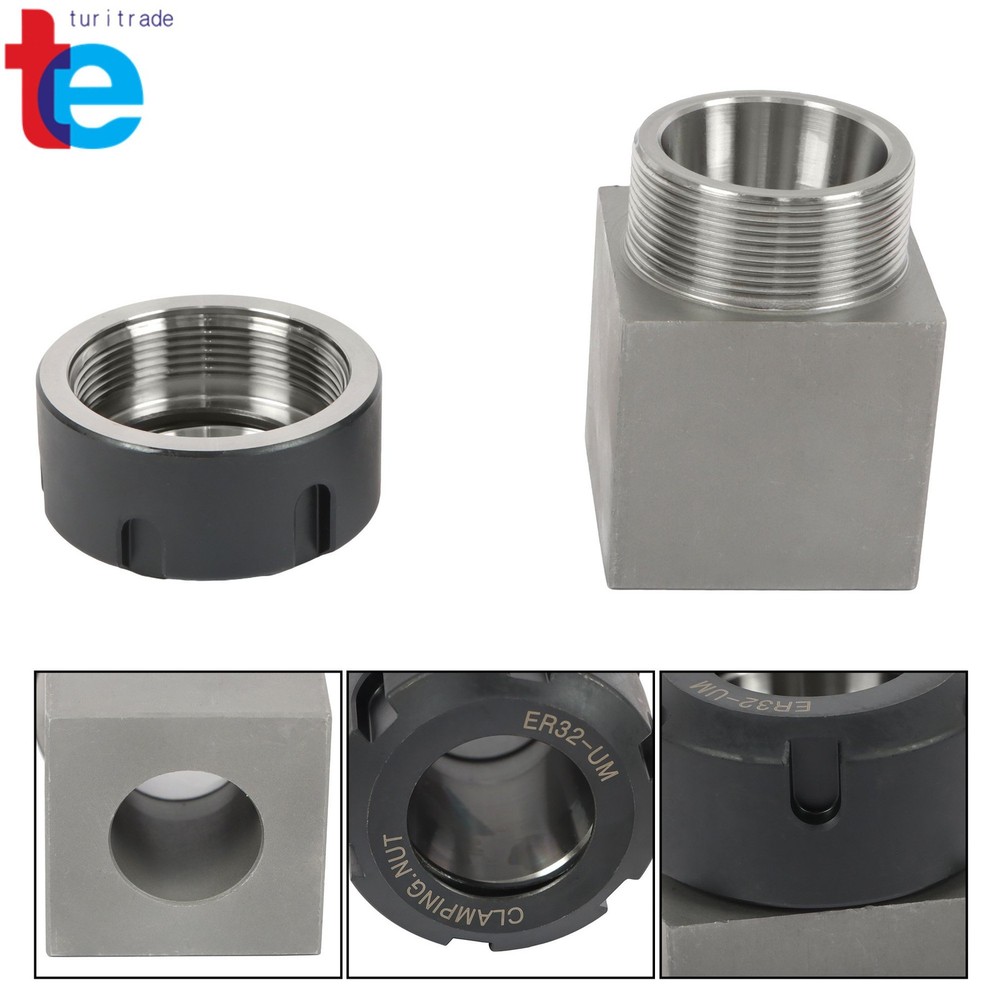1 piece ER32 Collet Block Spring Hex & Square Chuck Holder Set For CNC Machine
