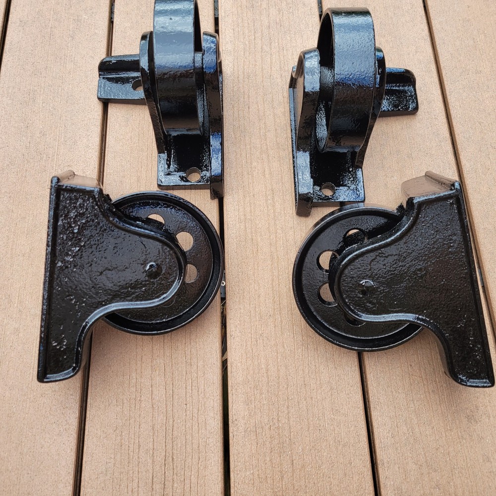 Antique Cast Iron Wheels With Mounting Brackets