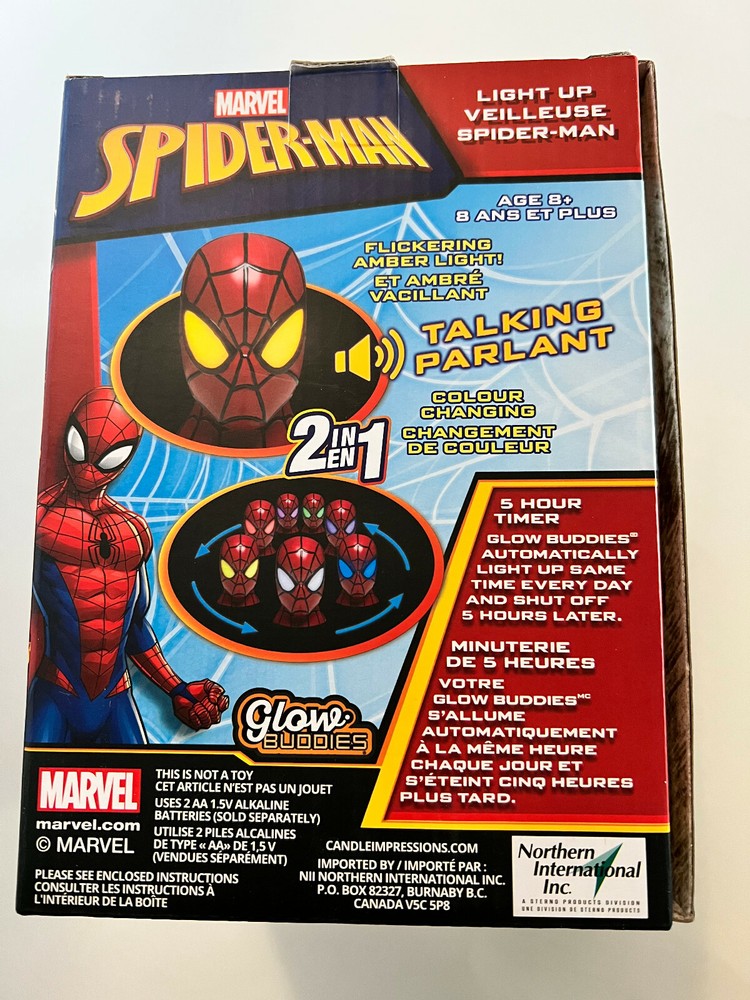 Marvel Glow Buddies Light Up Spider-Man Head