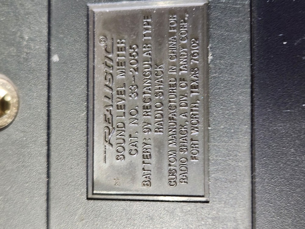 Realistic Digital Sound Level Meter 33-2055