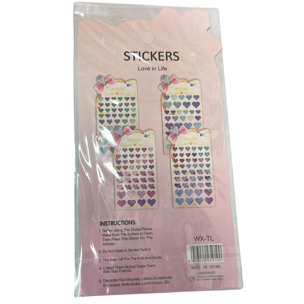 Puffy Love Heart Stickers: 1 Pack