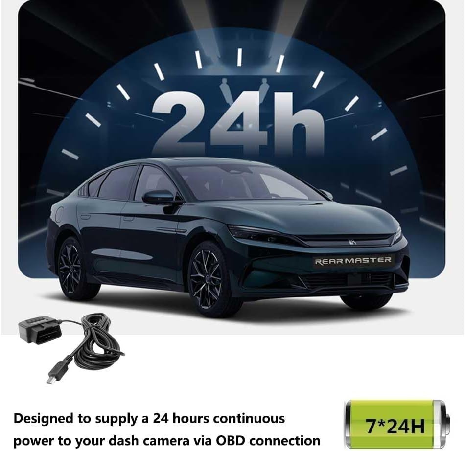 3.5M Universal OBD Dash Camera Power Cable | Fast Charging & Easy Installation