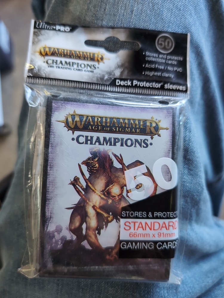 Warhammer AoS - 2X CHAMPIONS DECK PROTECTOR SLEEVES Sealed 50 Count. 2 Packs