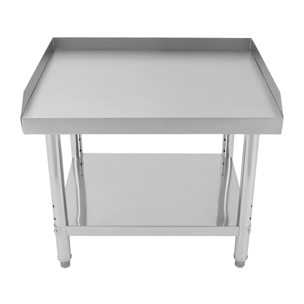 Commercial Work Table Adjustable Work Bench Kitchen Stainless Steel Prep Table