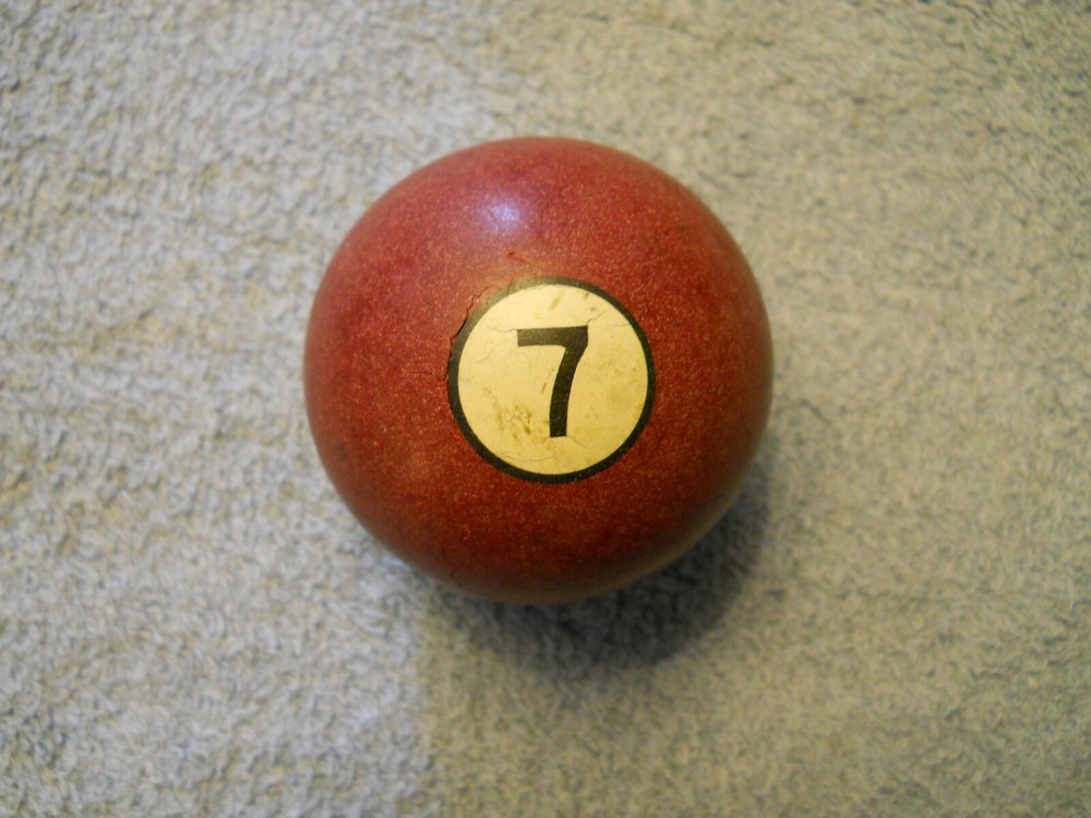 Vintage Clay Billiard Ball - #7