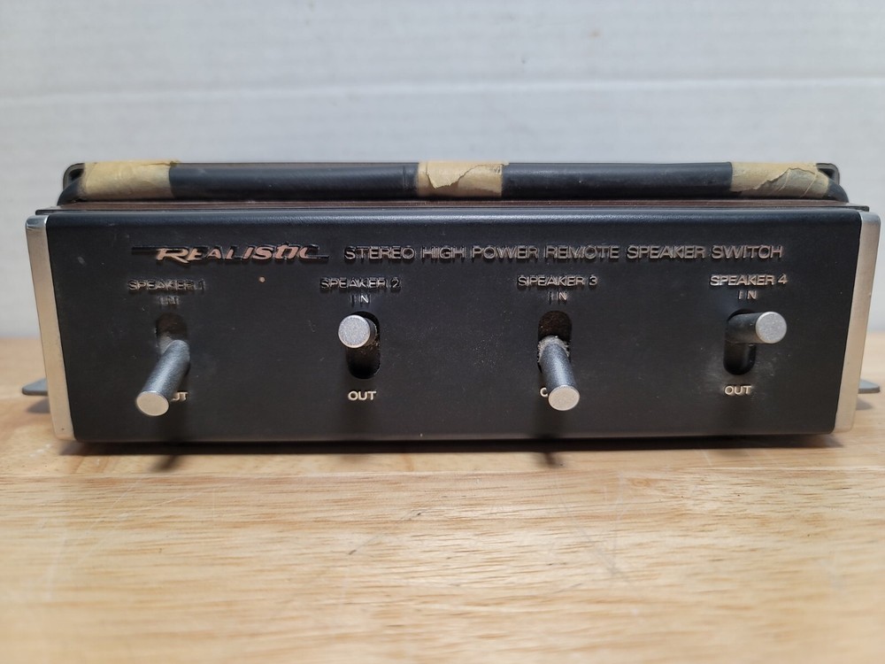 REALISTIC STEREO HIGH POWER REMOTE 4 SPEAKER SWITCH w/mounting bracket