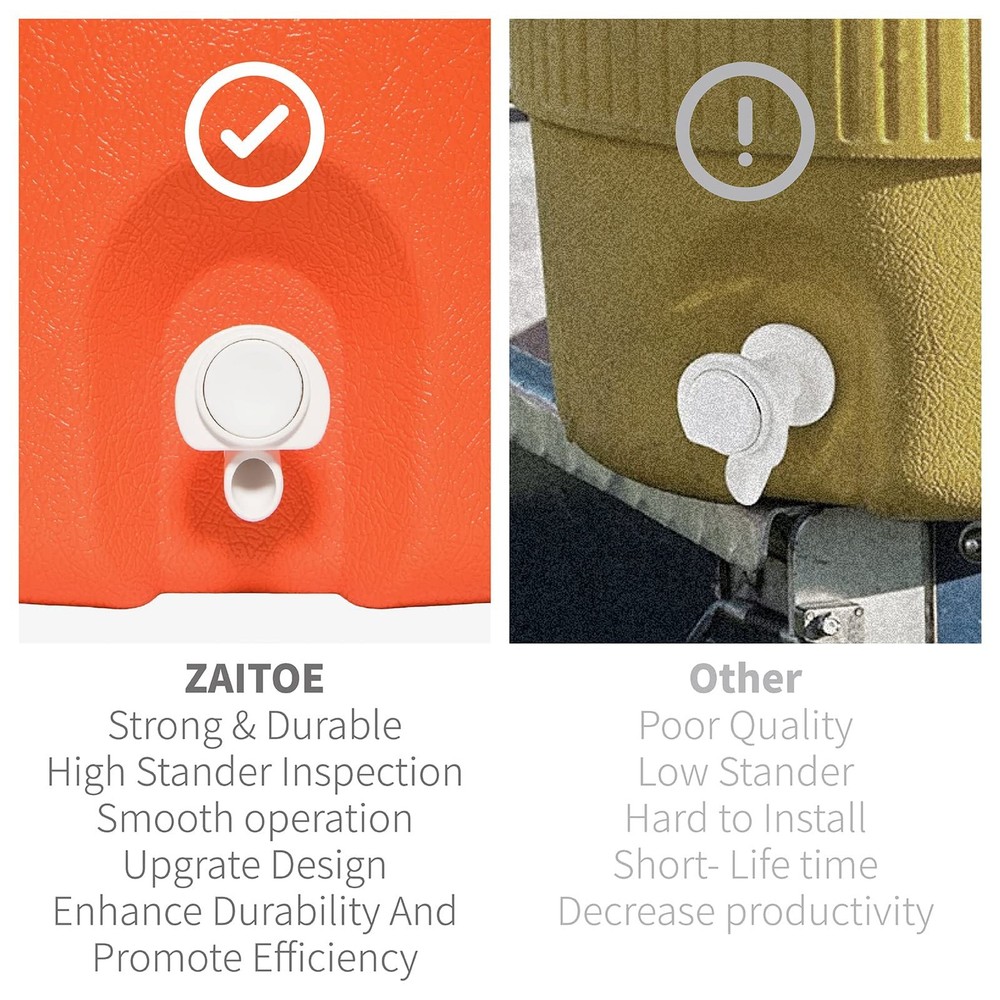 ZAITOE Push Button Spigot Replacement, Compatible with 10 gallons, White