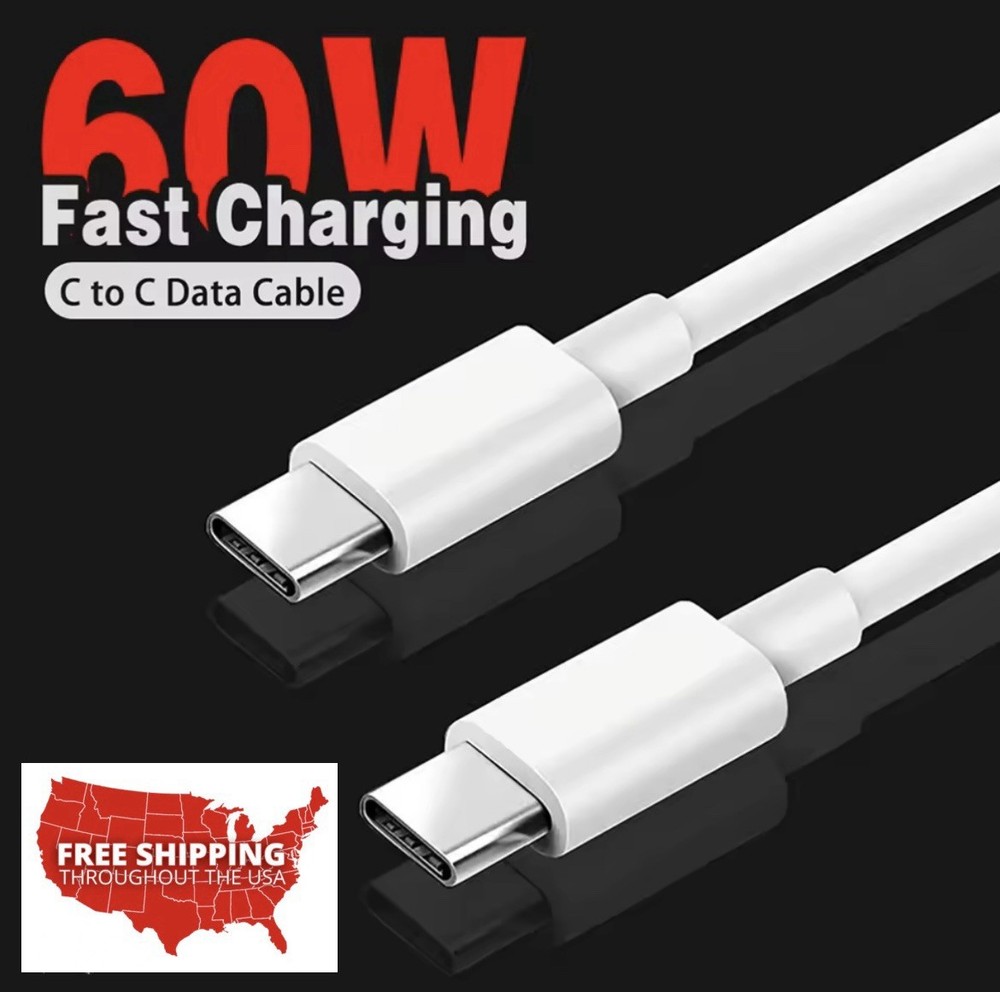 Extra Long Type C Cable 9ft. 10in. (3m) Type C To Type C Charging 60 Watt