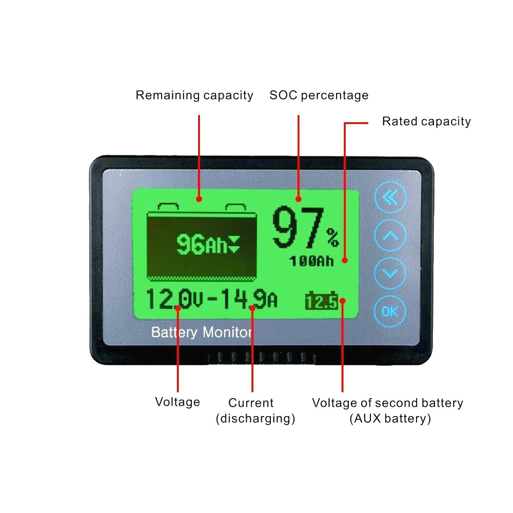 500A Battery Tester Main AUX Dual Voltage Relay Control VOLT Programmable Alarm