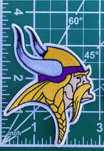Minnesota Vikings 3.75" Iron On Embroidered Patch Free Tracking!