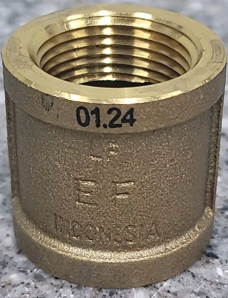 BRASS 1" FNPT BRASS COUPLING Lead Free