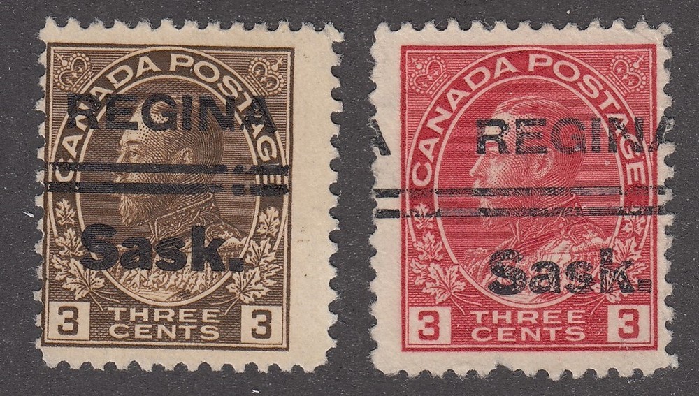 Canada Precancel "REGINA" 2-108, 2-109