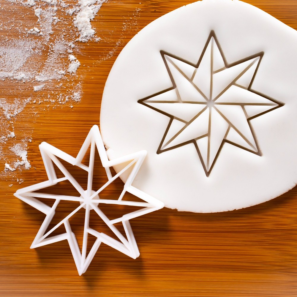 8 Sided Star 3 Cookie Cutter - Christmas yule meteor Bethlehem Comet galaxy