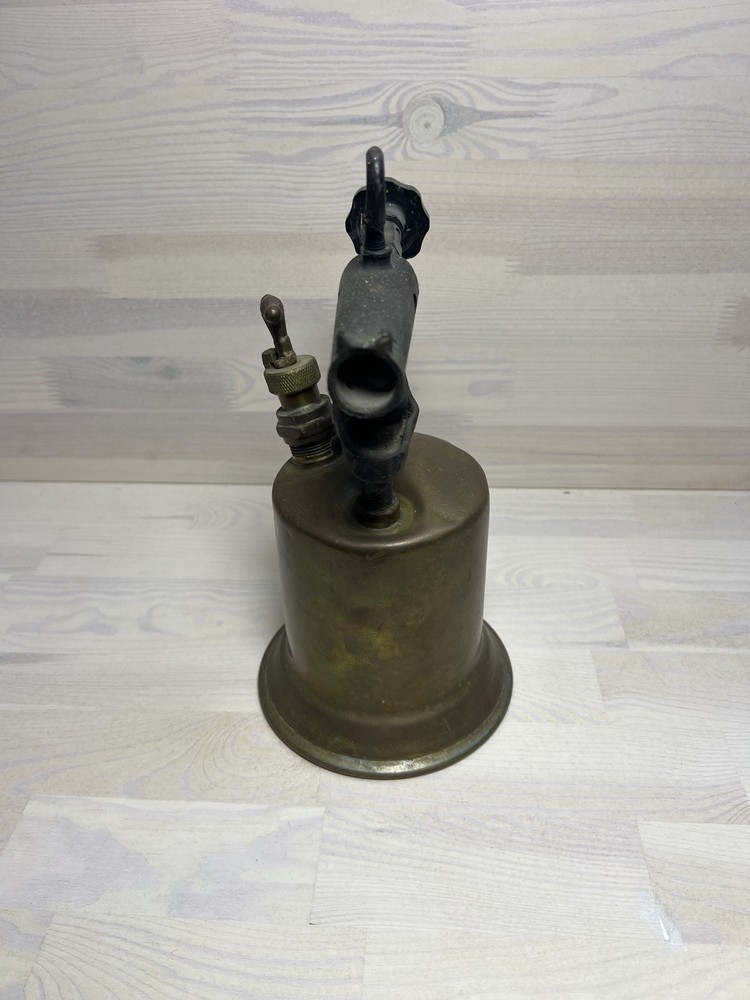 Vintage Brass Blowtorch Red Handles