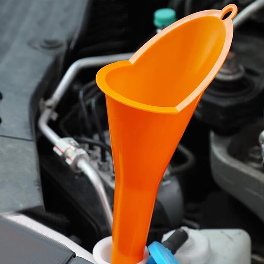 4 Pcs Plastic Long Neck Oil Funnel for Change, Multi-Function Long for Transmiss