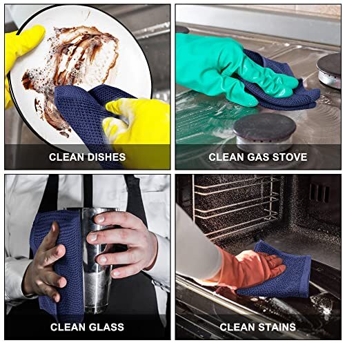 6 Pack Kitchen 13 x 28 - 6 Pack Multi Color(beige+navy Blue+brown)