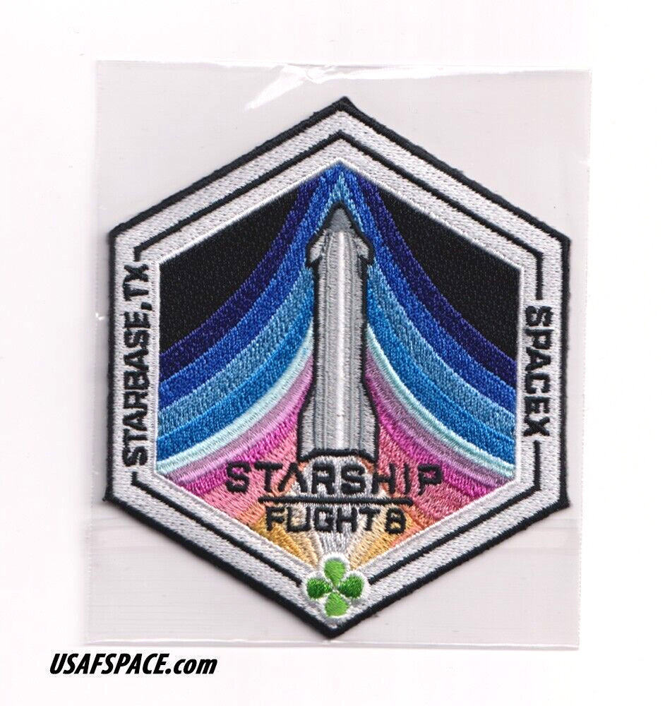 Authentic SPACEX STARSHIP TEST FLIGHT-8 SUPER HEAVY STARBASE, TX Mission PATCH