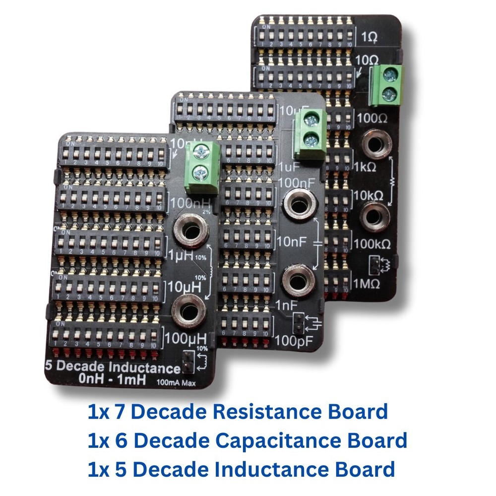L.C.R Decade Box/Board Combo Pack -Resistance, Capacitance and Inductance