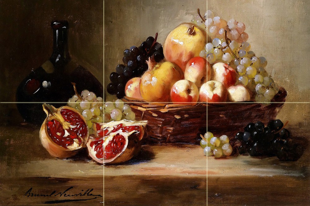 Still juicy fruit Tile Mural Kitchen Bathroom Wall Backsplash 18x12