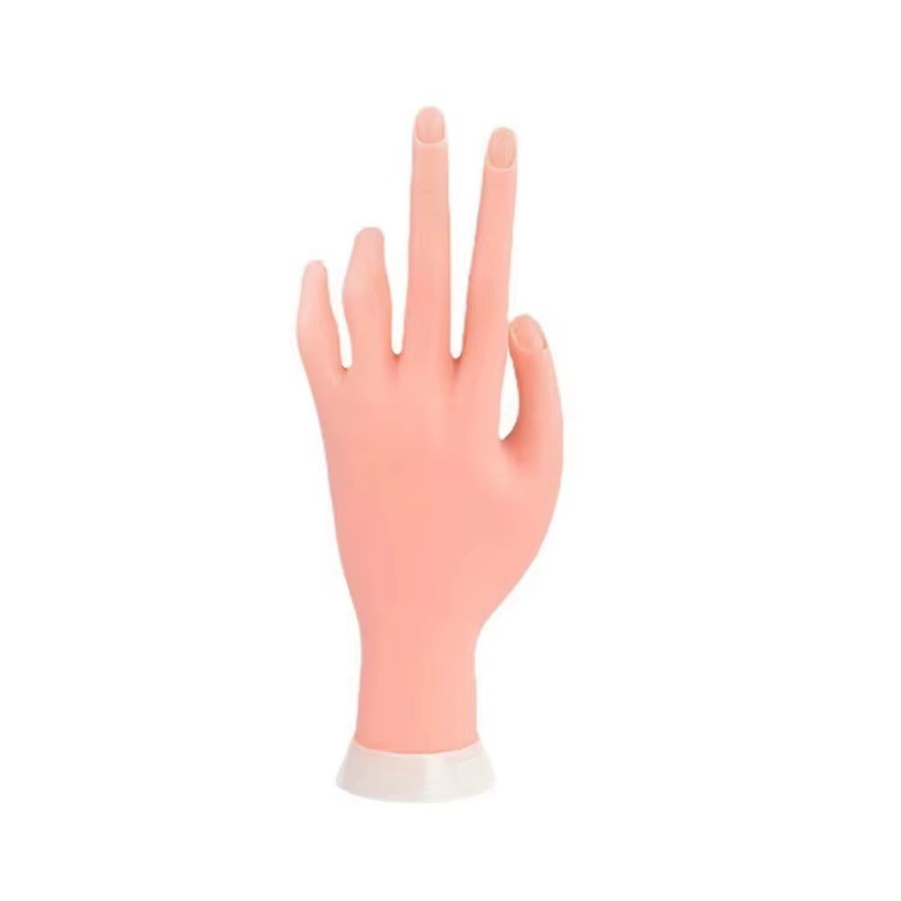 Manicure practice plastic hand model Flexible to Practice Fake Nails Bendable