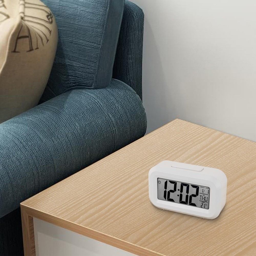 LED Digital Alarm Clock Electronic Screen Desktop Home Office Backlight Snooze