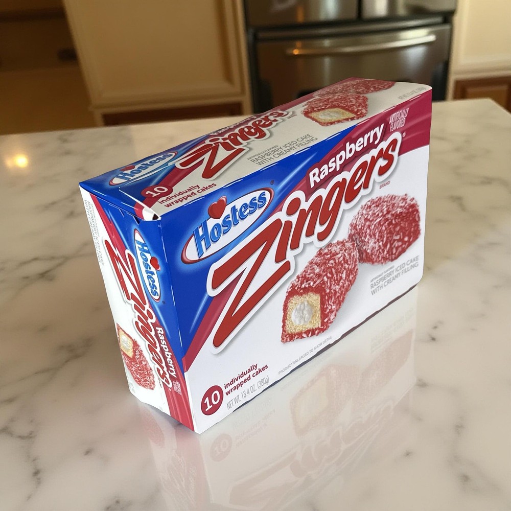 Hostess Raspberry Zingers Value Pack, 10 Individually Wrapped | 4 Box (40 Total