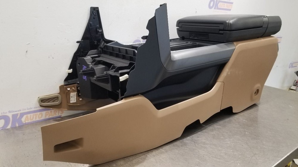 21 FORD F150 XLT CENTER FLOOR CONSOLE TAN COLUMN SHIFT
