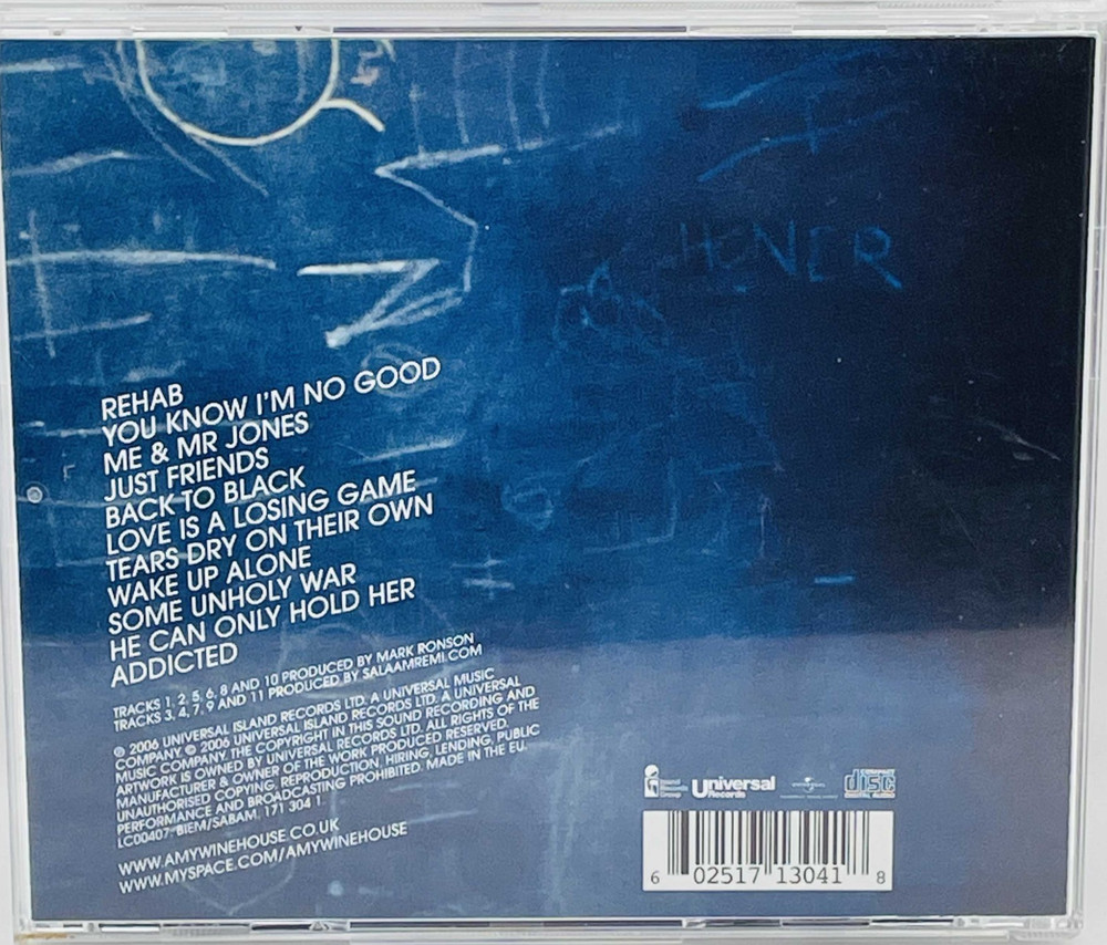 Amy Winehouse - Back to Black CD (Regular CD Jewel Case)