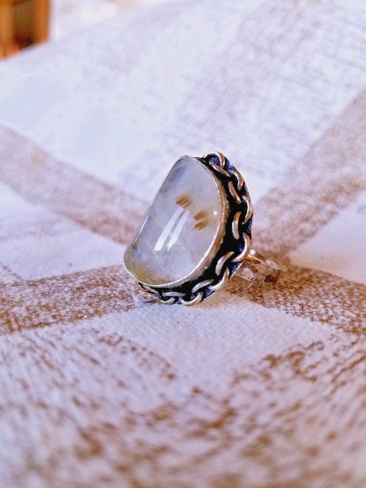 Sterling Silver Rutilated Quartz Ring