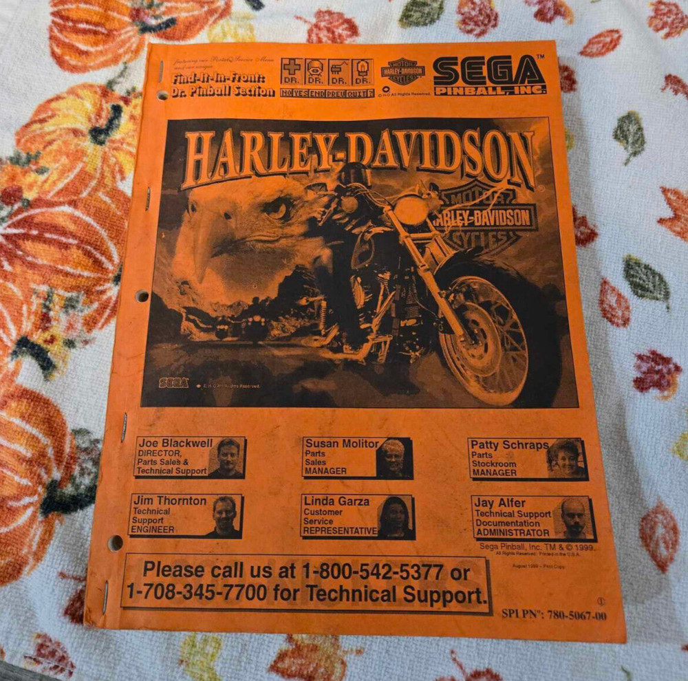 Sega Harley Davidson Pinball  manual schematics