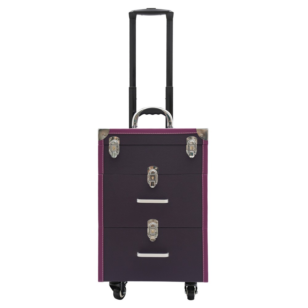 Large Rolling Cosmetic Case Makeup Trolley Rolling Makeup Case Waterproof
