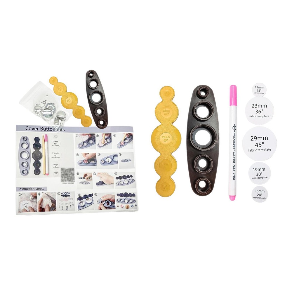 Button Maker Tool DIY Sewing Fabric Covered Button for Sweater Jacket Jeans