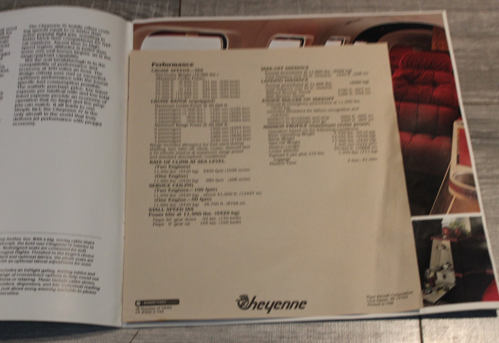 Cheyenne IV Brochure (Piper airctaft)