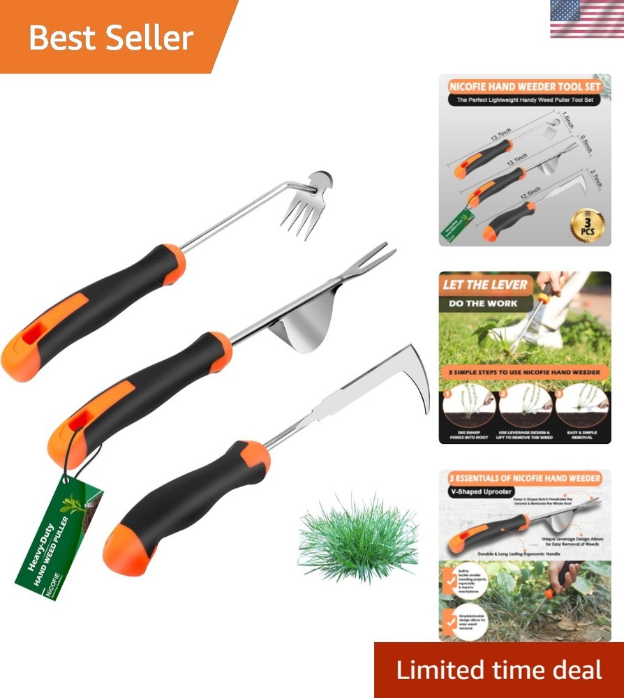 2026 Hand Tool, Rubber Handle Manual Puller Tool, Uprooting Weeding Tools, Cr...