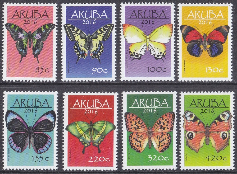 Aruba Issue 2016 (868-875) Butterflies