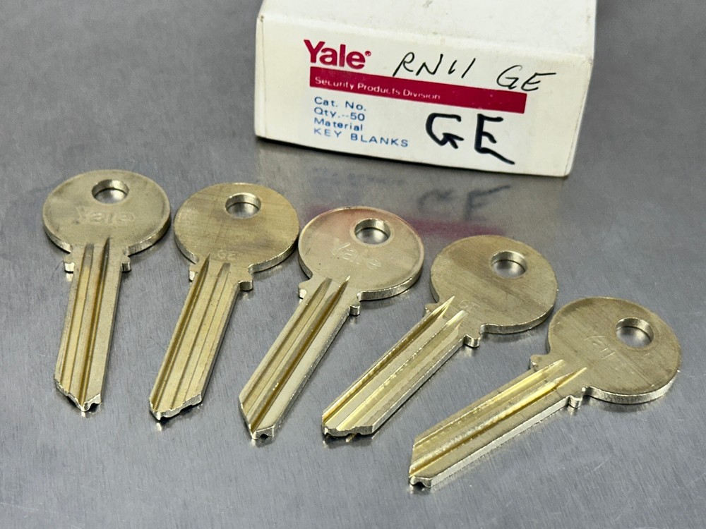 (5) Yale RN11 GE Key Blanks GE Keyway