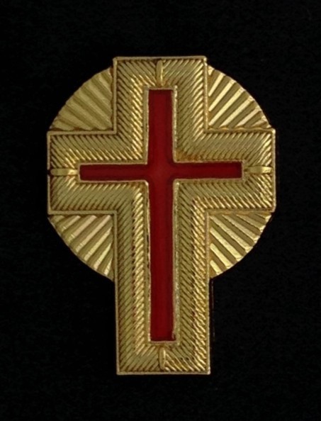 Past Commander Metal Cap Cross with Rays (RKT-23G)