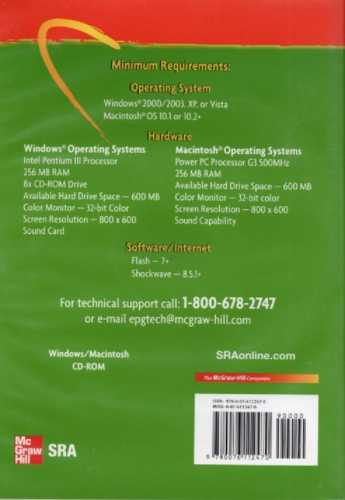 SRA Corrective Reading Decoding C Practice and Review Activities CD-Rom