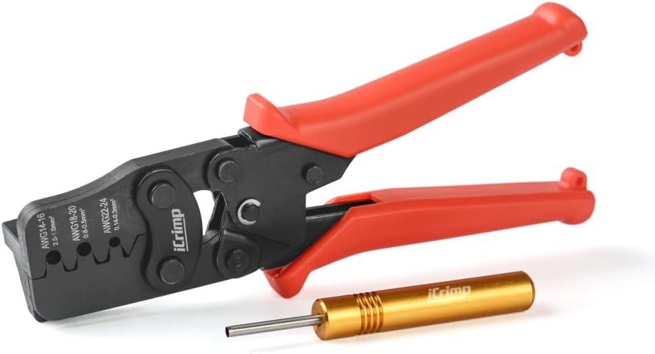 Wire Crimping Tool Kit w/ Electrical Terminals for Automotive Connectors