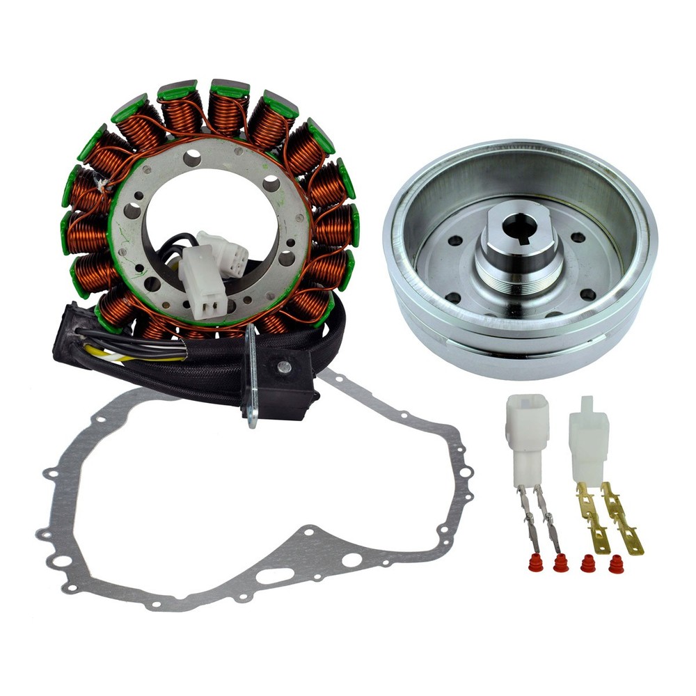 Kit Stator + Crankcase Gasket + Flywheel For Suzuki LTF 400 Eiger 2002-2007