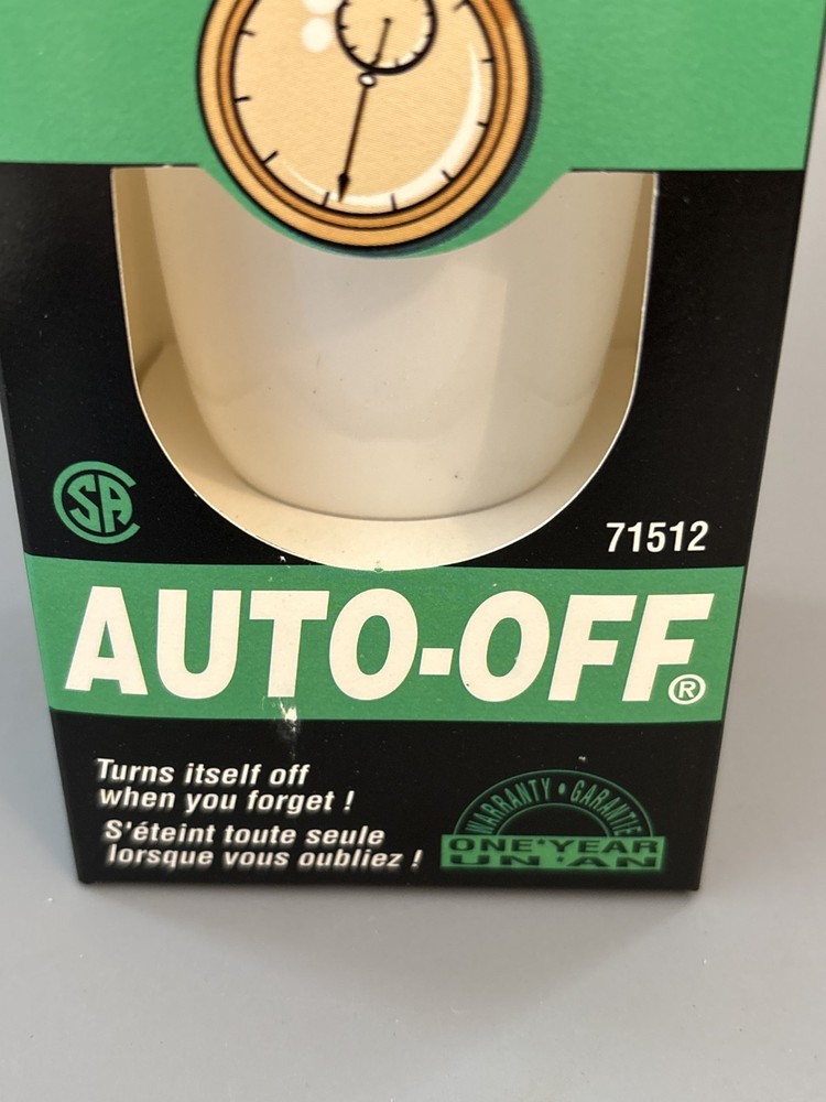 Globe Smart Bulb 30 Min Auto-Off 60W Soft Start Timer Light Bulb 71512 New Box
